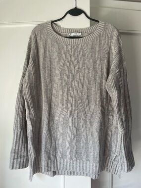 Vince Cable Knit Crewneck Sweater - Heather Taupe